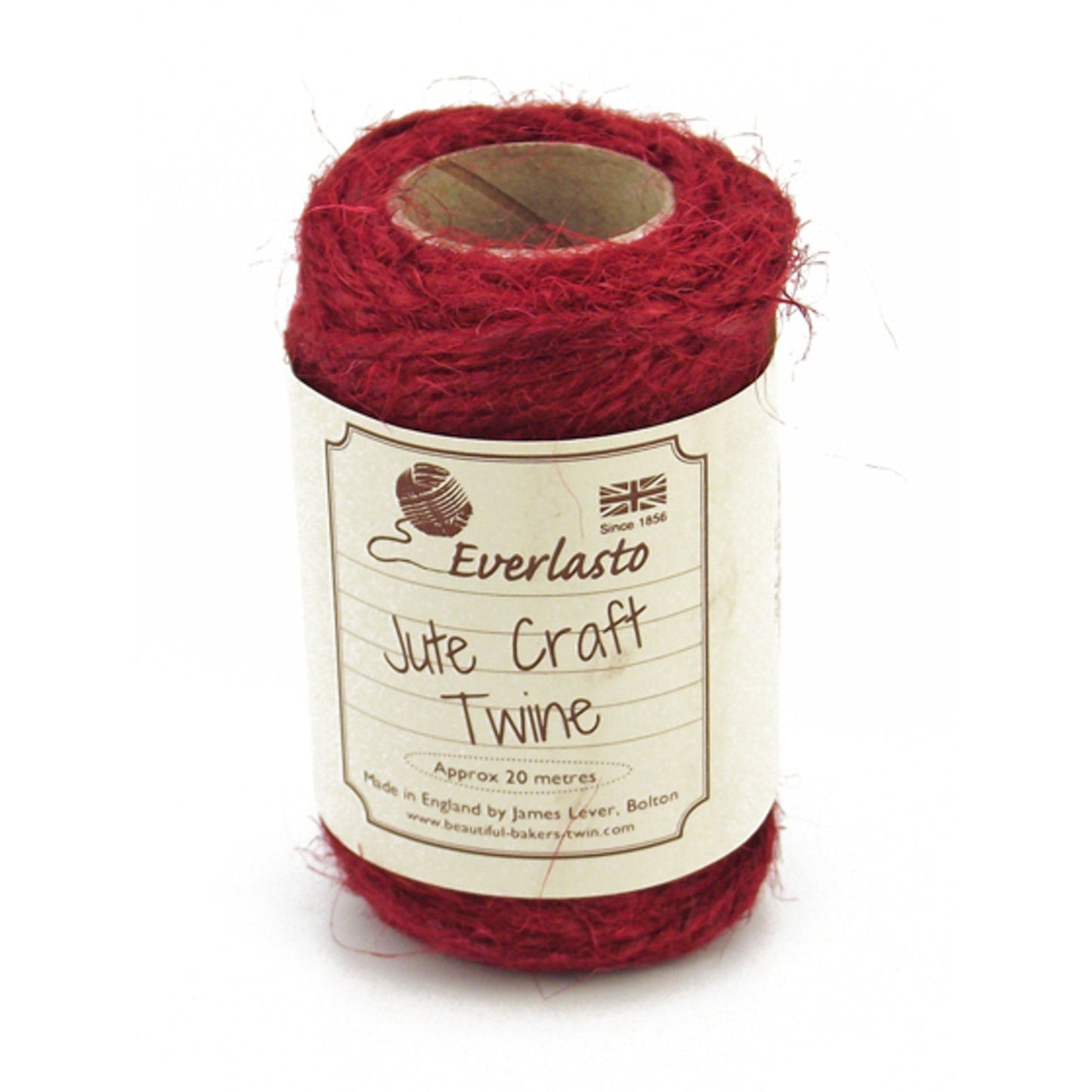 Jute Twine - Ruby Red - 20 mt