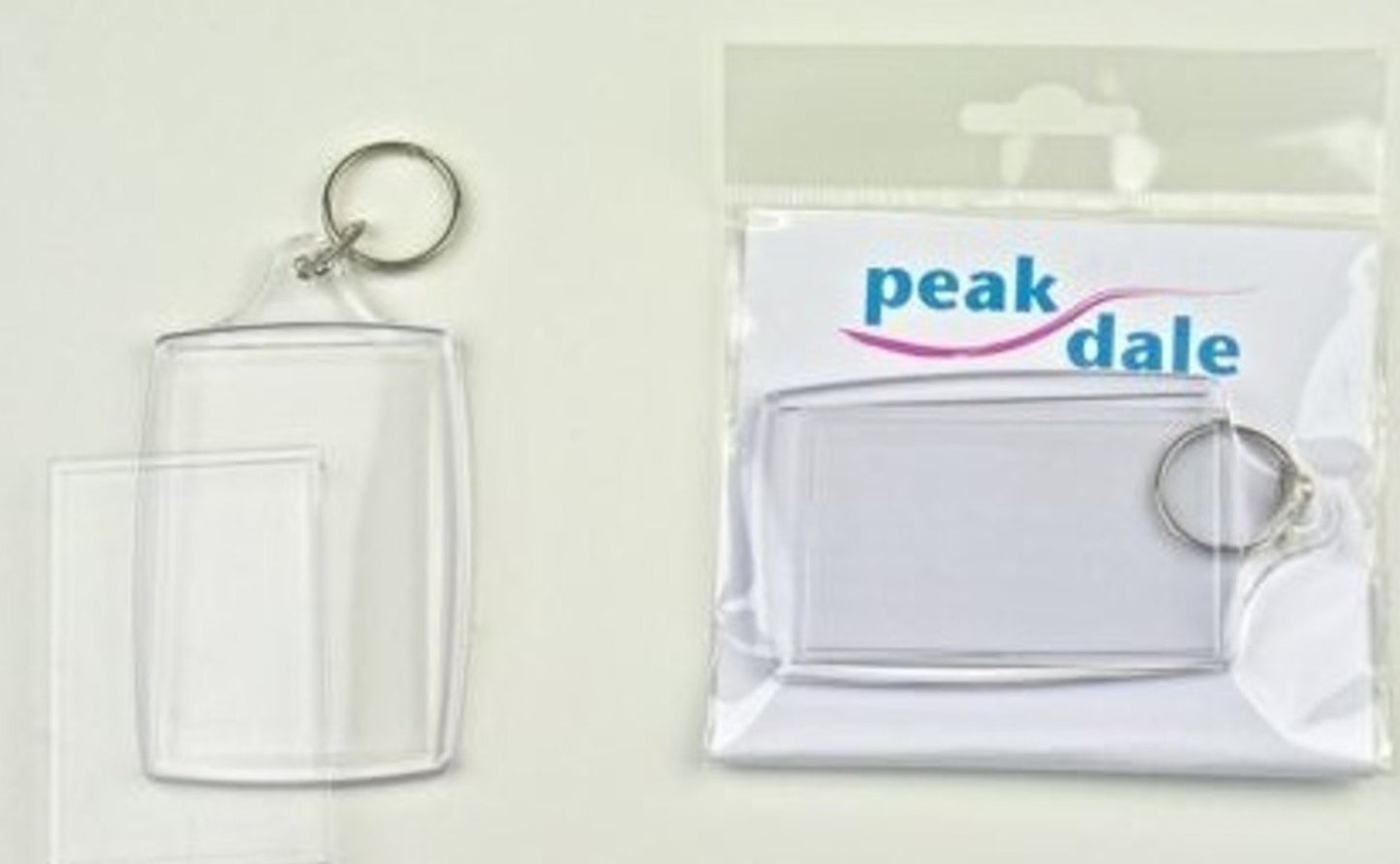 Key Fob - Large Clear Plastic - 1 Pk