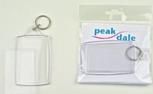 Key Fob - Large Clear Plastic - 1 Pk