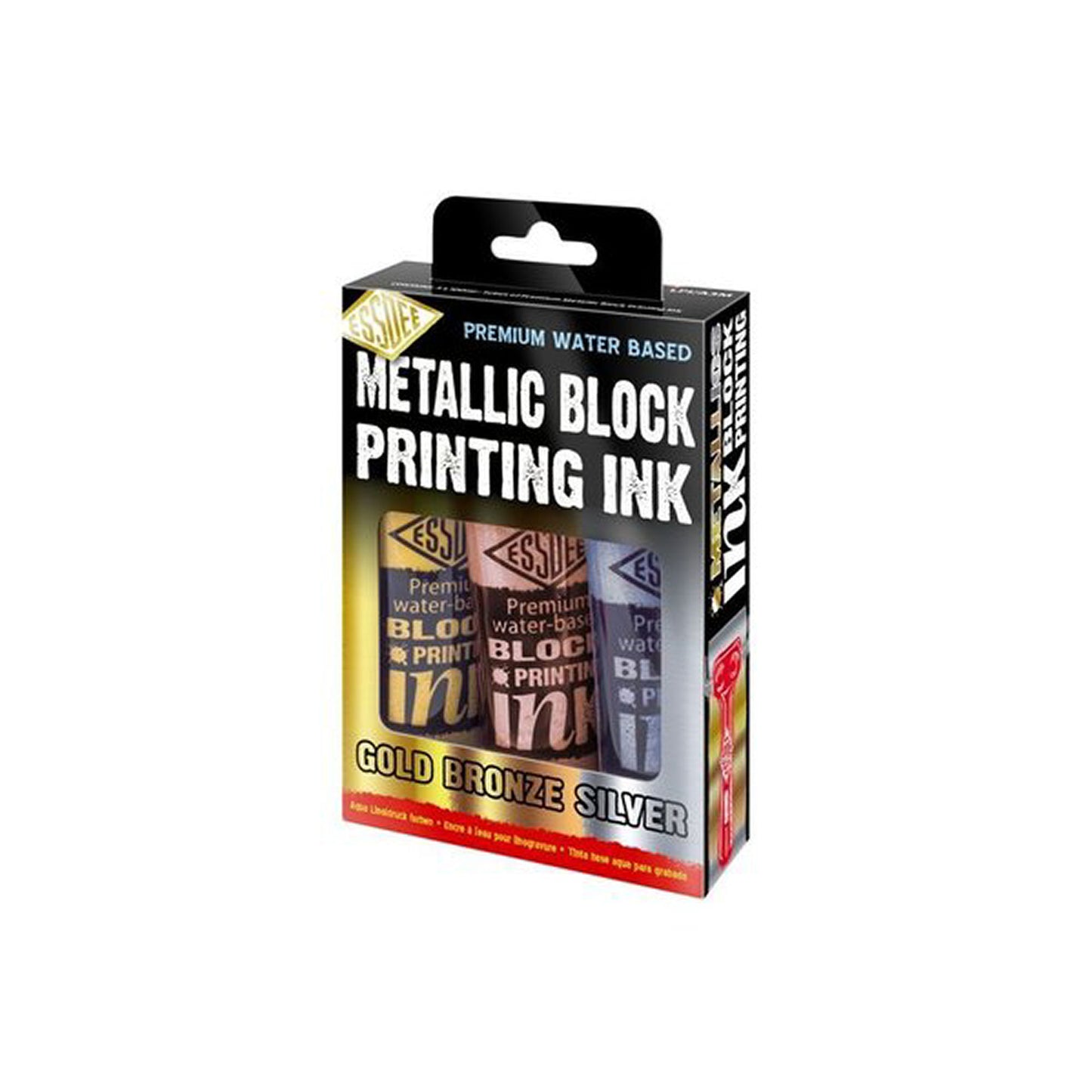 Lino Printing Premium Ink - Metallic - 3 Pack