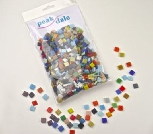 Mosaic Tiles - 10x10mm 350gm Assorted Colours