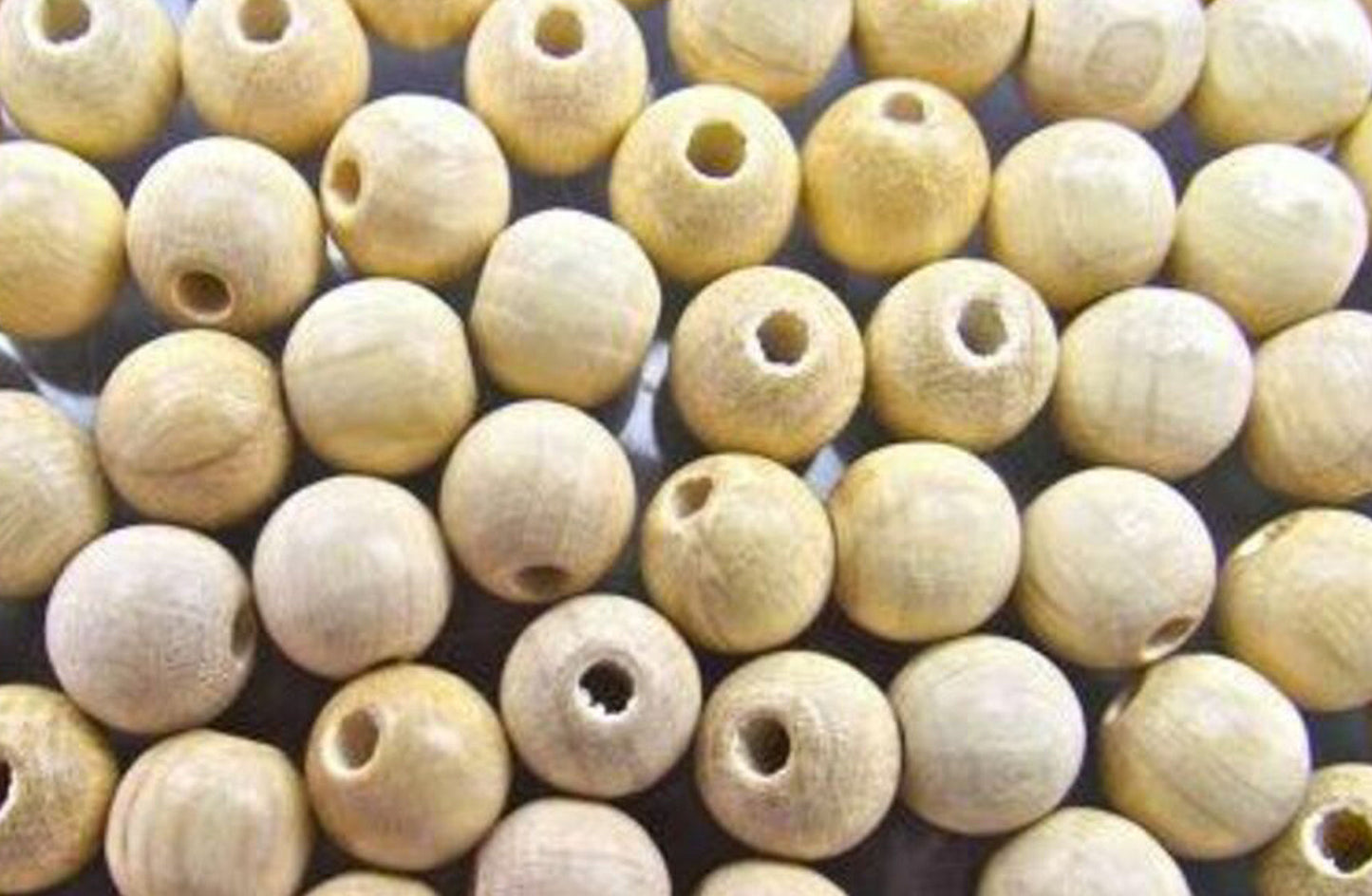 Beads Wood - 12mm Round - Natural- 100Pk