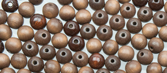 Beads Wood 10mm Round - Brown - 100 Pk