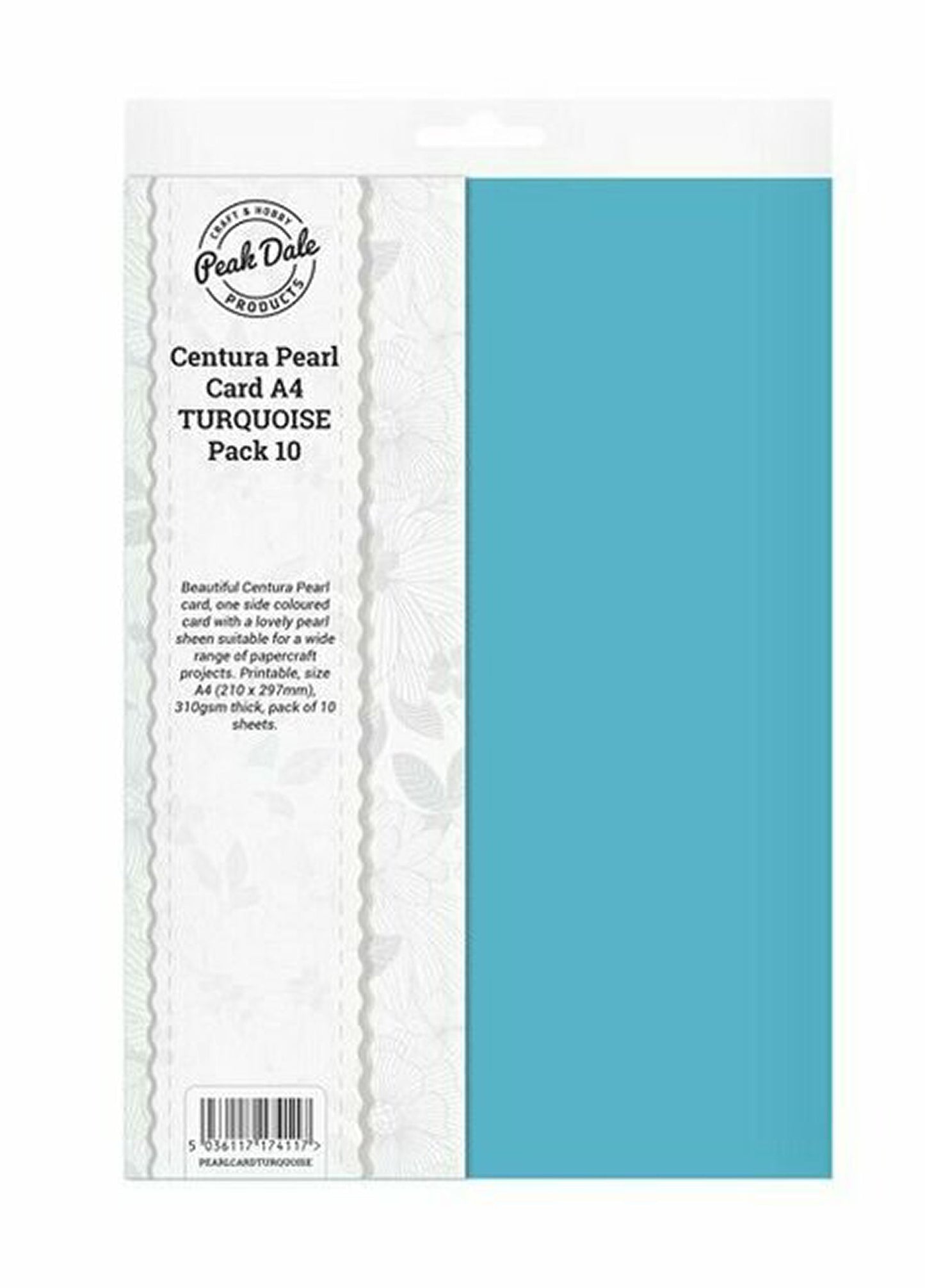 Centura Pearl Card A4 TURQUOISE Pack 10