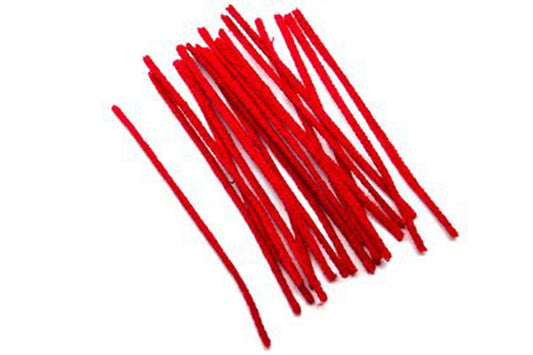 Pipecleaners 15cm Red (20)