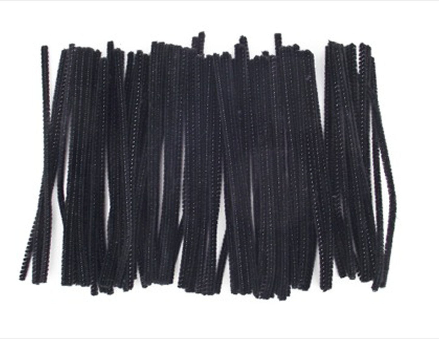 Acrylic Pipecleaners 15cm Black pack 100