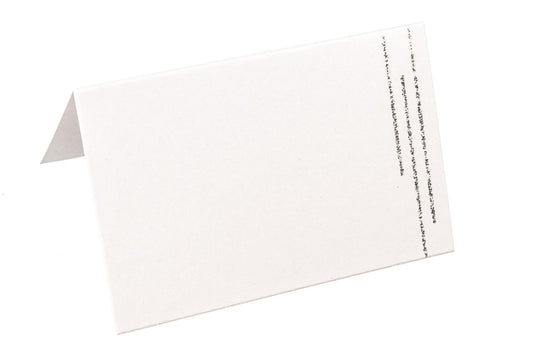 Place Setting Cards White and Silver (10)