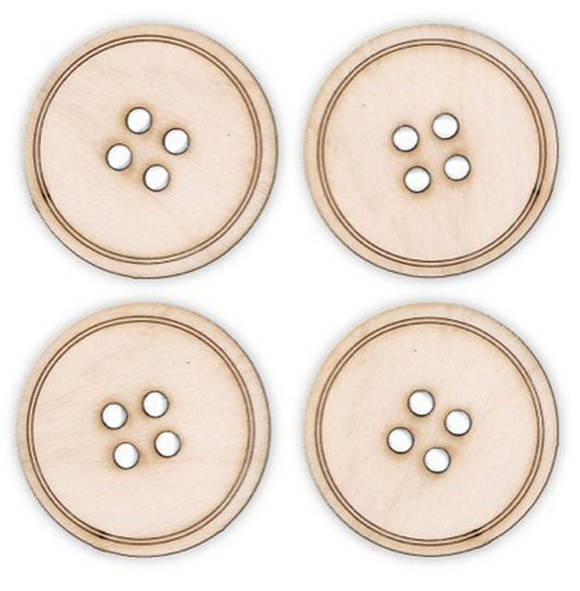 Plywood Buttons 50 mm (4)