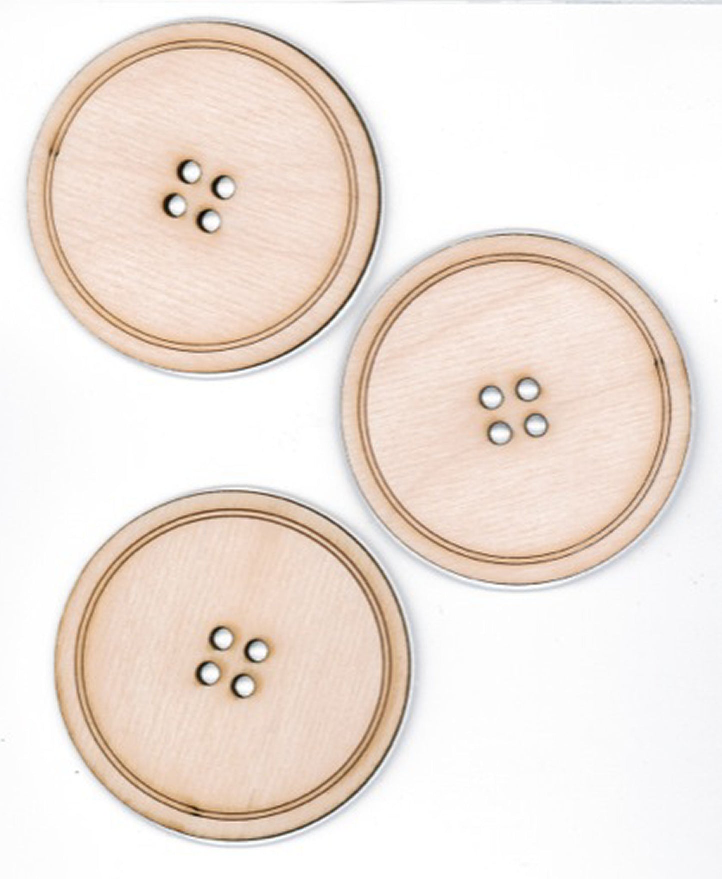 Plywood Buttons 65 mm (3)