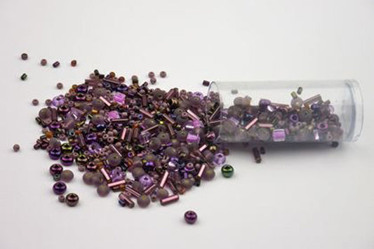 Beads Shades of PURPLE Glass 20g