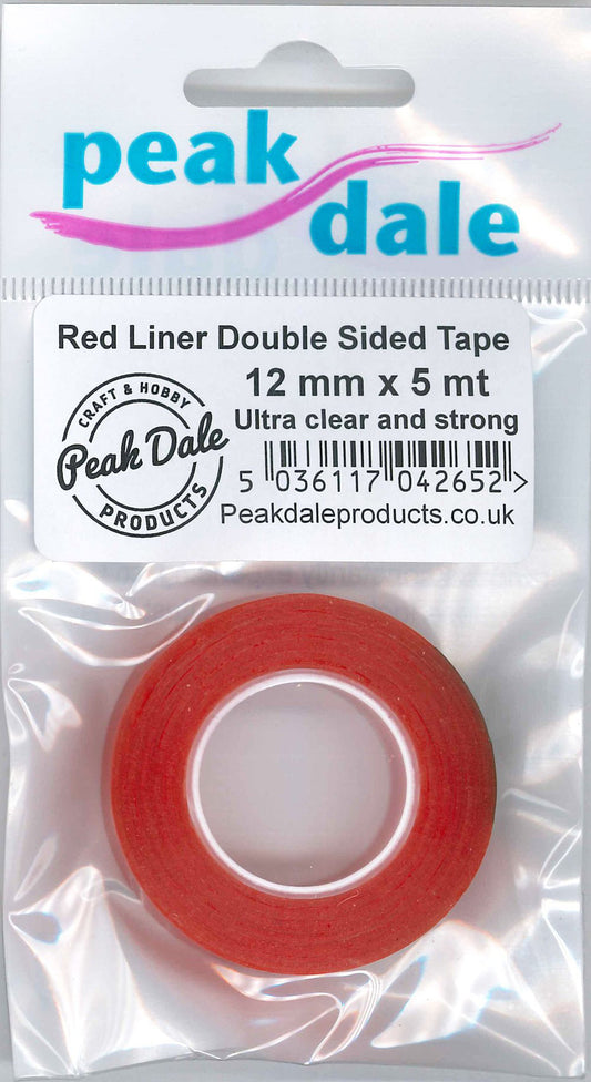 Tape Red Liner Double Sided 12 mm x 5mt