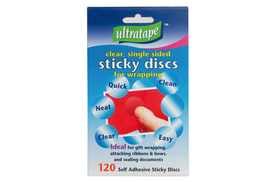 Ultra Stick Sticky Discs Clear 25mm Pack 120