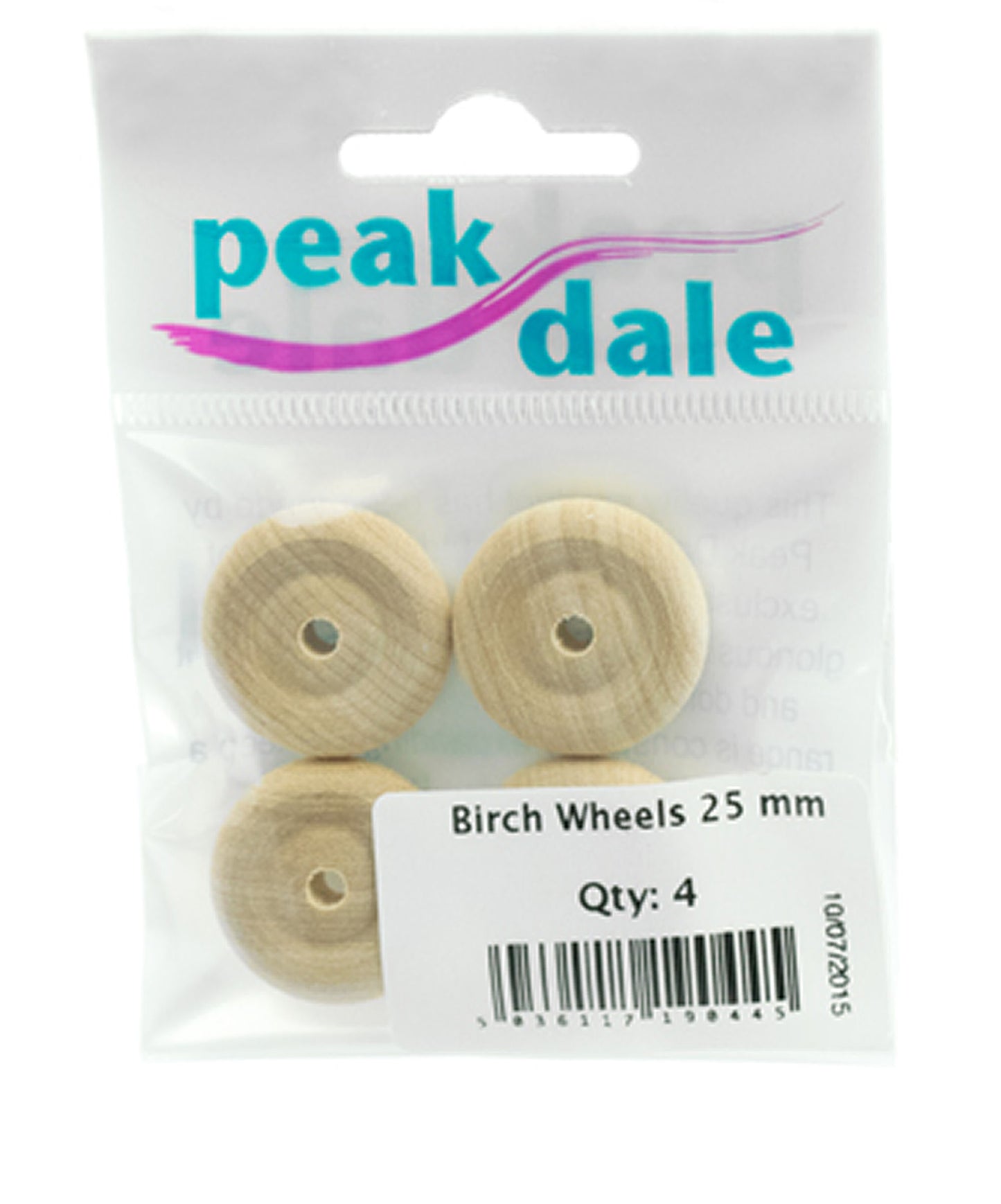 Birch Wheels 25 mm Pack of 4