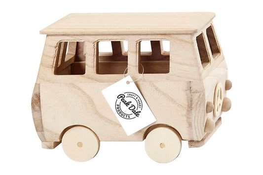 Wooden Campervan 17x10x13cm