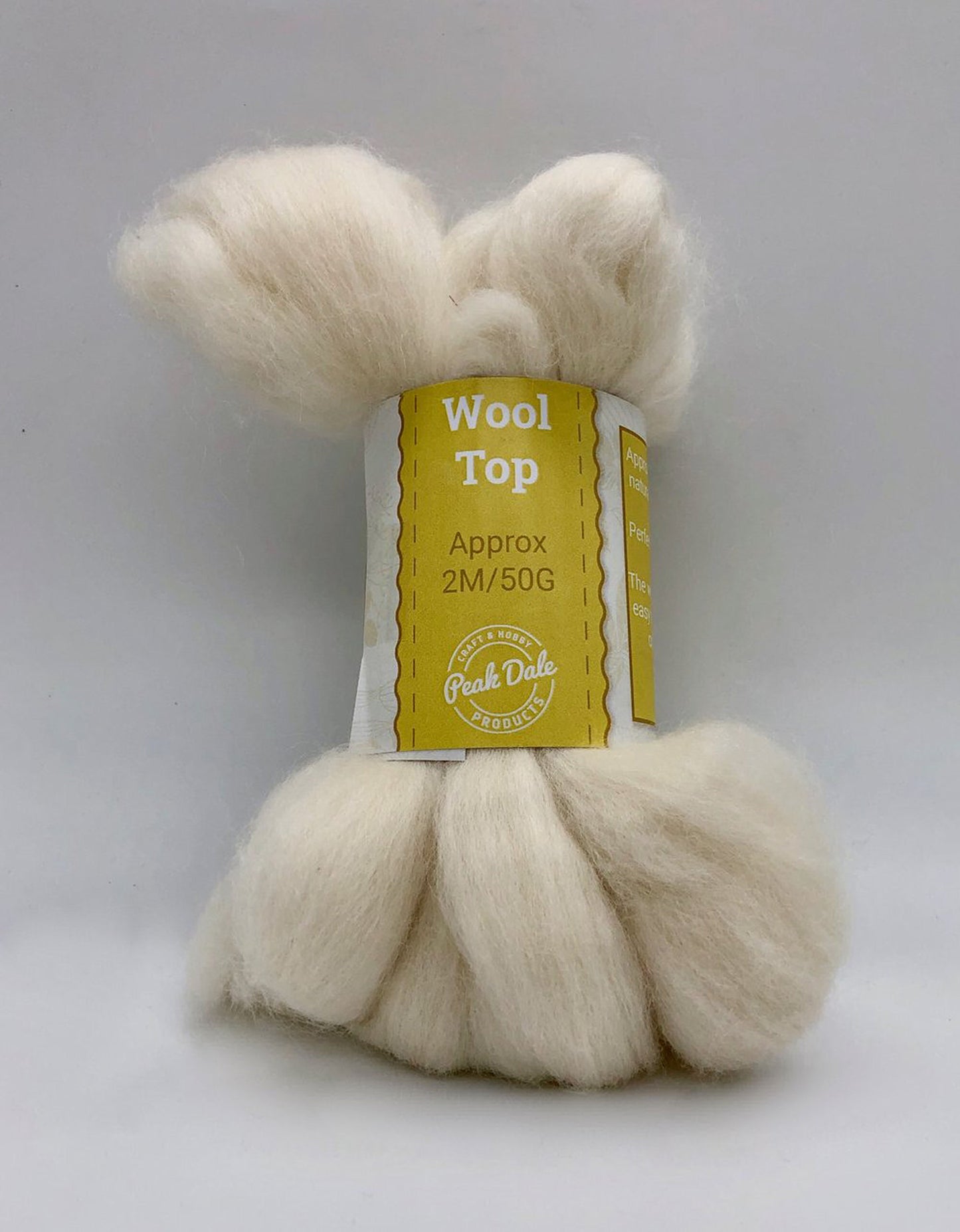 Wool Tops Natural 2mt/50gms